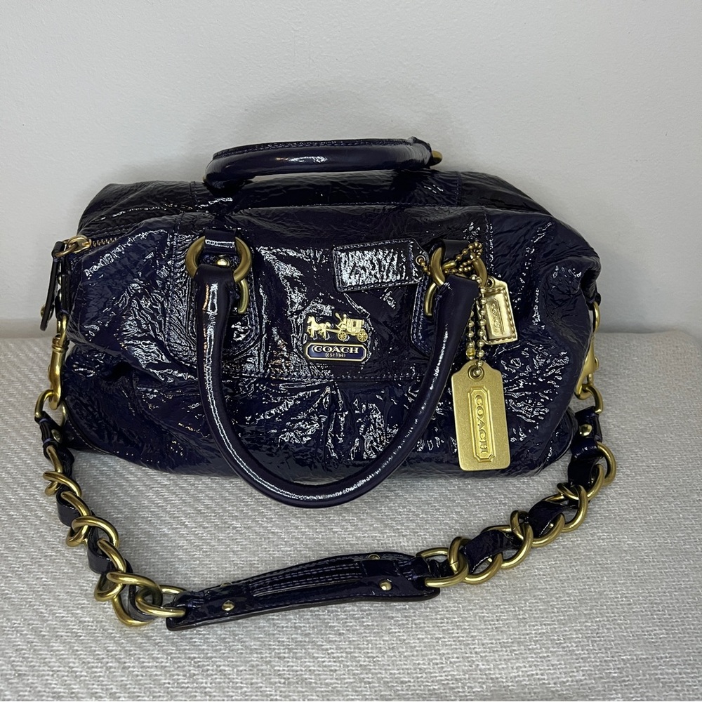 Coach Madison Sabrina Y2K Eggplant Purple Shoulder Bag